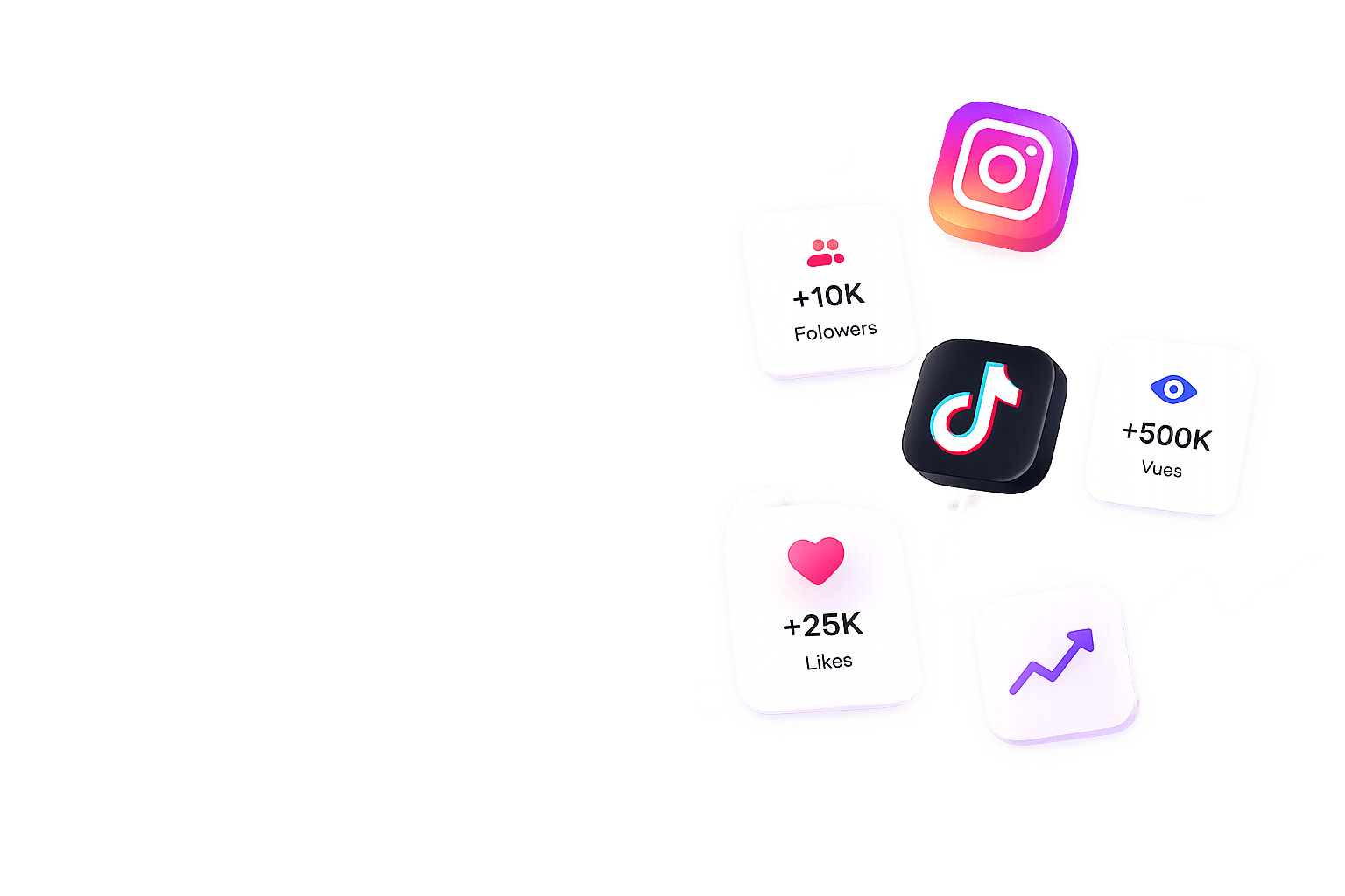 Illustration reseaux sociaux ReachFlows